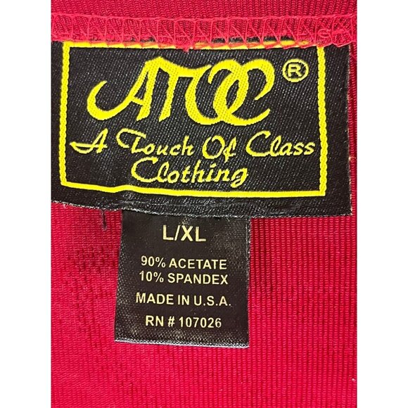 Retro Animal Print Glitter Sweater Cardigan Red L Festive Holiday Classic Chic - Picture 5 of 9